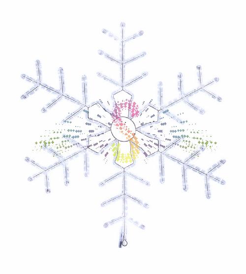 Светодиодная Снежинка, 95см, белая, мерцающая, 220В, IP65, Neon-Night