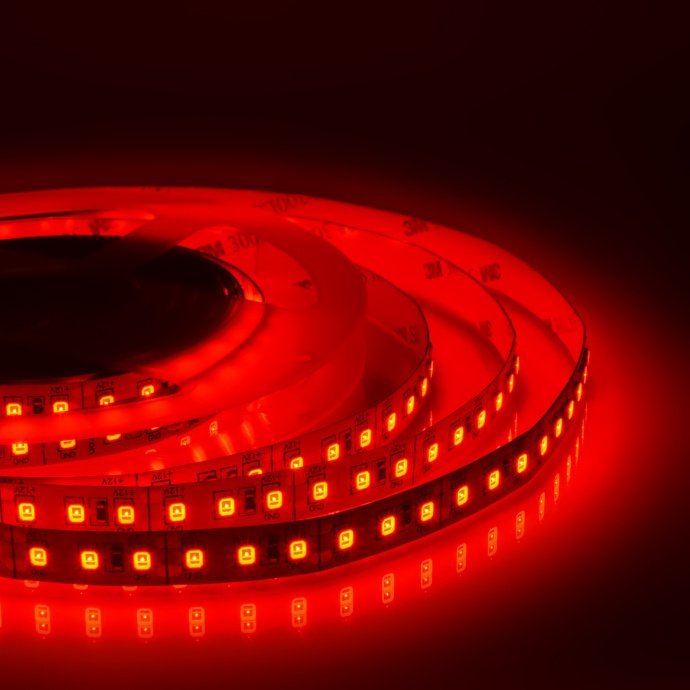 Красная светодиодная лента 12В ПРО SMD2835 120LED/м IP20 10мм, 5 метров, гибкая медная основа