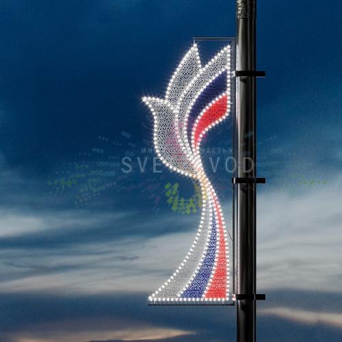 Светодиодная консоль "Голубь мира", 181х61 см, белый