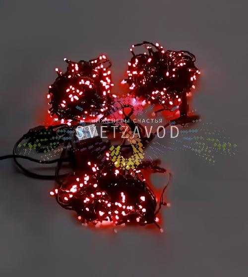 Клип Лайт Спайдер, 24В, 3 нити по 20м, красный, фиксинг, черный ПВХ, IP54