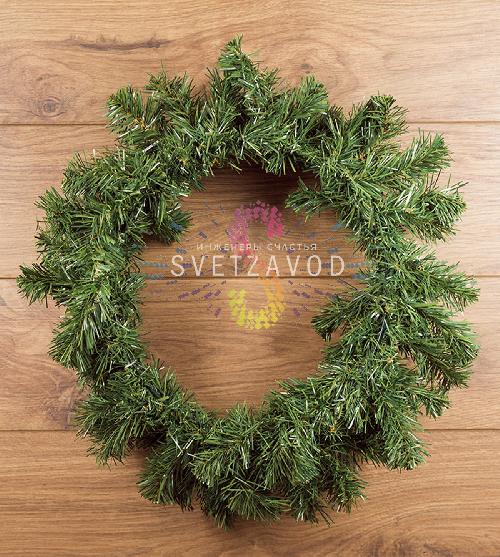 Рождественский еловый венок, Ø45см, ветки ПВХ, Neon-Night