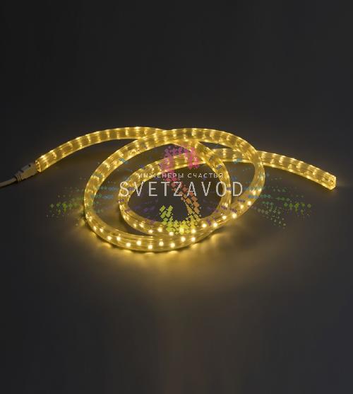 Светодиодный дюралайт, 11х20мм, 220В, 3W, 60 led/м, чейзинг, теплый белый, 100м