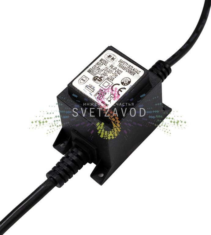 Детальное фото гирлянды Клип Лайт Спайдер Шарики RGB: черный ПВХ провод, шарики диаметром 17.5 мм, расстояние между диодами 15 см, виден контроллер и блок питания 220/24В.