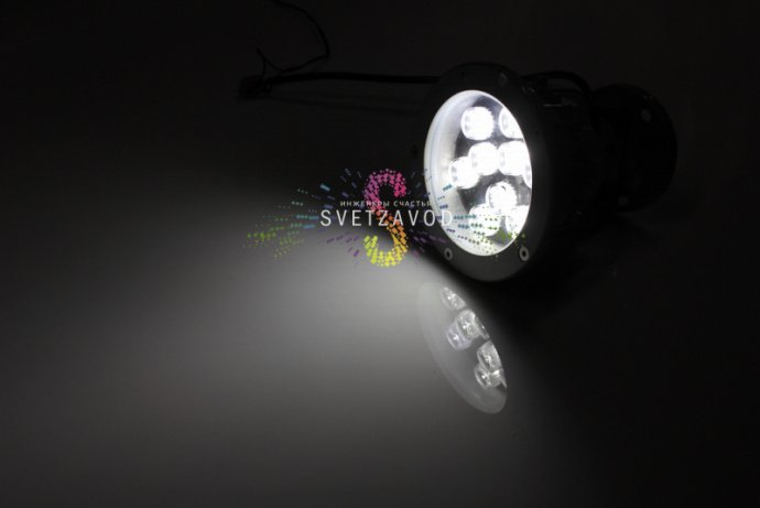 Поворотный светодиодный прожектор 12В 9Вт серый цвет IP65 для архитектурной подсветки