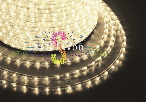 Светодиодный дюралайт, Ø 13мм, 220В, 2W, 30 led/м, фиксинг, теплый белый, 100м, Neon-Night