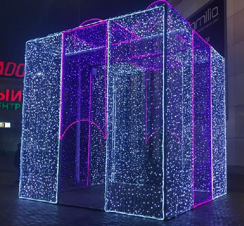 Световая конструкция "Подарок" с бантом