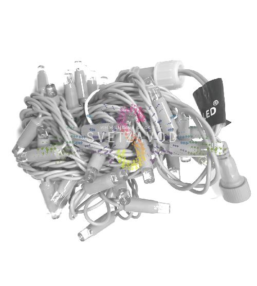 Гирлянда-нить Стринг Лайт, 220В, фиксинг, белая, 10м, белый ПВХ (ДИ), IP65, Rich Led