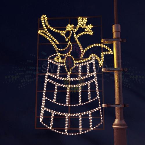 Светодиодная консоль "По щучьему веленью", 147х90 см, белый, теплый белый