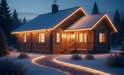 Светодиодная лента уличная для подсветки дома снаружи