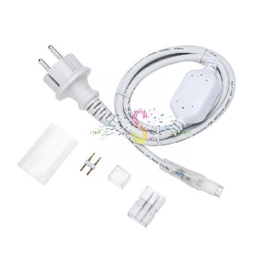 Установочный набор для двухстороннего гибкого неона 8х16 мм, 220 В, каучуковый провод, Neon-Night