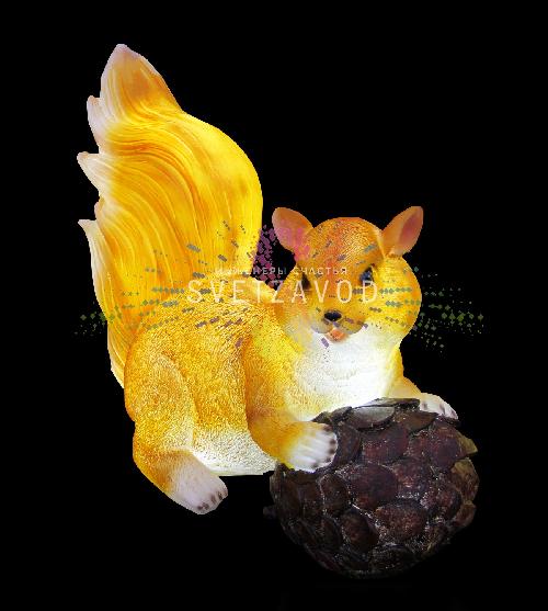 Светодиодная фигура из стекловолокна Белка с шишкой, 60х44х28 см, 24В, с трансформатором, IP65