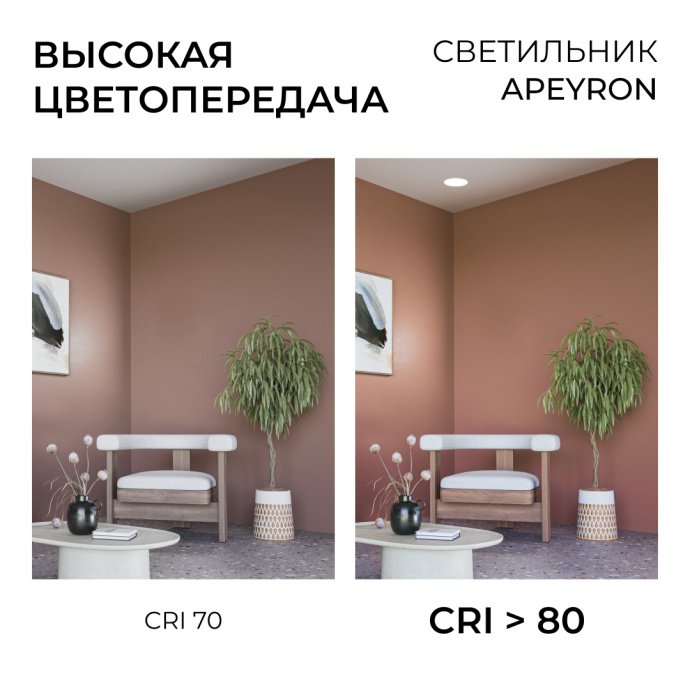 LED панель встраиваемая белая, тумблер 3 CCT (3000/4000/6500K), IP44, 10Вт 800лм, поликарбонат, Ø126