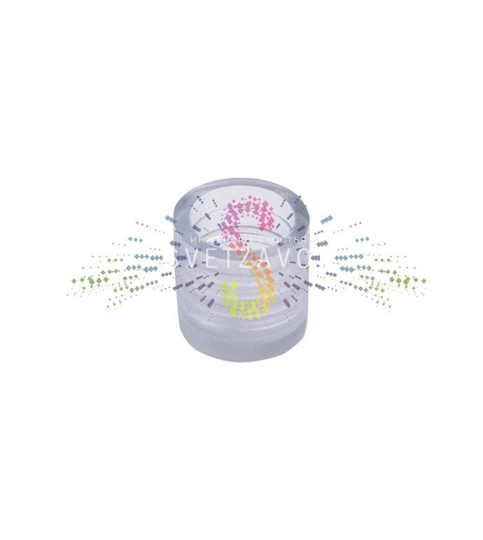 Крупный план пластиковой заглушки для герметизации свободного конца круглого светодиодного дюралайта (гибкого неона) диаметром 10 мм.