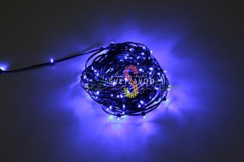 Клип Лайт 12В, фиксинг, синий, 135 LED, 20м, черный ПВХ, IP65
