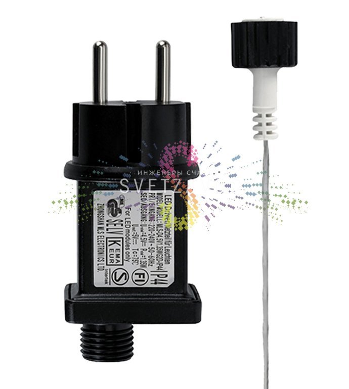 Детальное фото акриловой 3D фигуры Снеговик в шляпе с 160 светодиодами, защитой IP65 и блоком питания 24В.