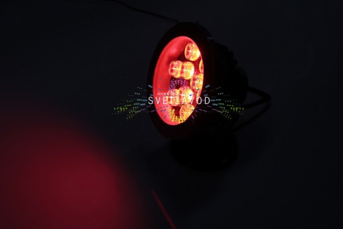 Металлический поворотный светодиодный прожектор для архитектурной подсветки с красным светом