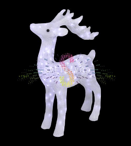 Акриловая фигура 3D Олень, 50х25х75 см, 200 LED, 31В, с трансформатором, Neon-Night