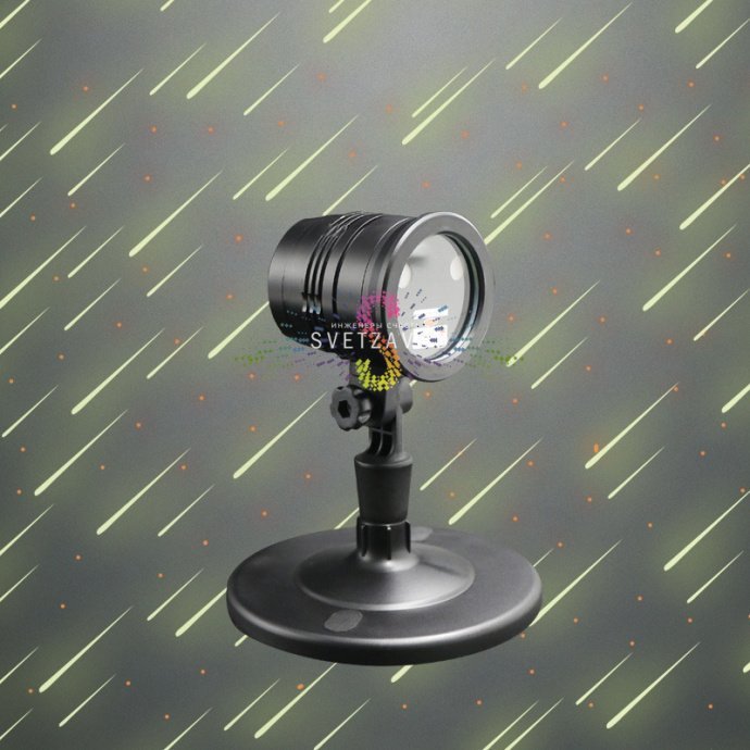 Лазерная подсветка Метеоритный дождь Neon-Night в работе. Видны красный и зеленый лазерные лучи, создающие эффект падающих звезд на темной поверхности. Лазерная подсветка Метеоритный дождь Neon-Night в работе. Видны красный и зеленый лазерные лучи, создающие эффект падающих звезд на темной поверхности.