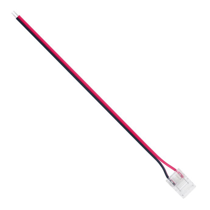 Детальное фото прокалывающего коннектора 2 pin с проводом 150 мм для LED ленты 10 мм, SMD COB, IP20