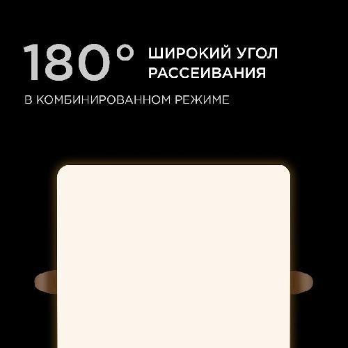 06-118 Панель светодиодная встраиваемая безрамочная, 24Вт (18Вт+6Вт), 230В/50Гц, 2040лм, 4000К, IP20