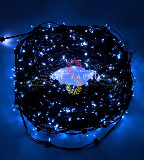 Клип Лайт 12В, фиксинг, синий, 666 LED, 100м, темно-зеленый ПВХ, IP64