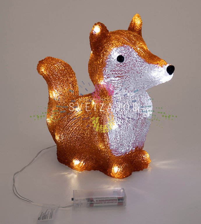 Детальное фото акриловой фигуры 3D Лисенок с подсветкой от 30 светодиодов. Видны габариты 28х15х26 см и качество акрила. Детальное фото акриловой фигуры 3D Лисенок с подсветкой от 30 светодиодов. Видны габариты 28х15х26 см и качество акрила.