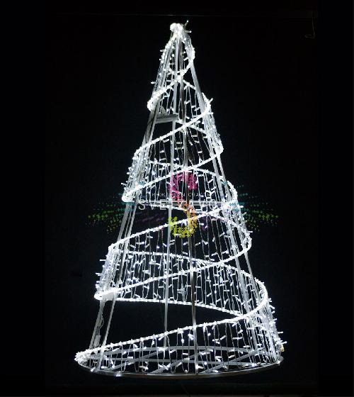 Светодиодная ёлка "Конус" 200х120 см, белая