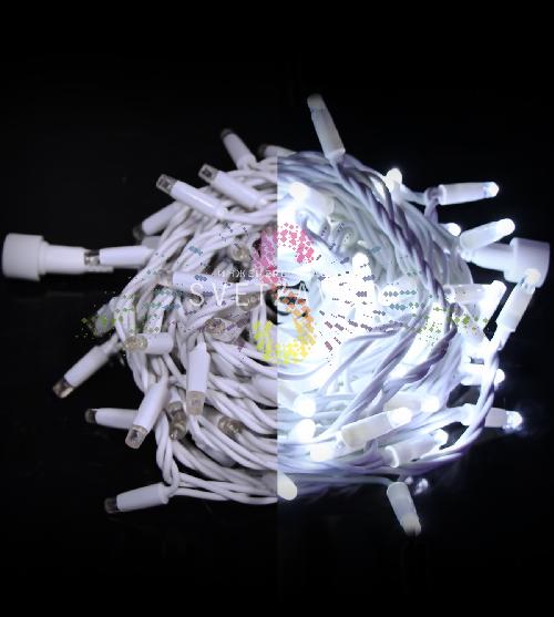 Гирлянда-нить Стринг Лайт, 24В, фиксинг, белая, 10м, белая резина, IP65, Rich Led