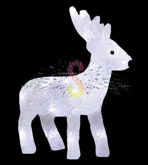 Акриловая светодиодная фигура 3D Оленёнок 30х14х35 см, 40LED, на батарейках, Neon-Night