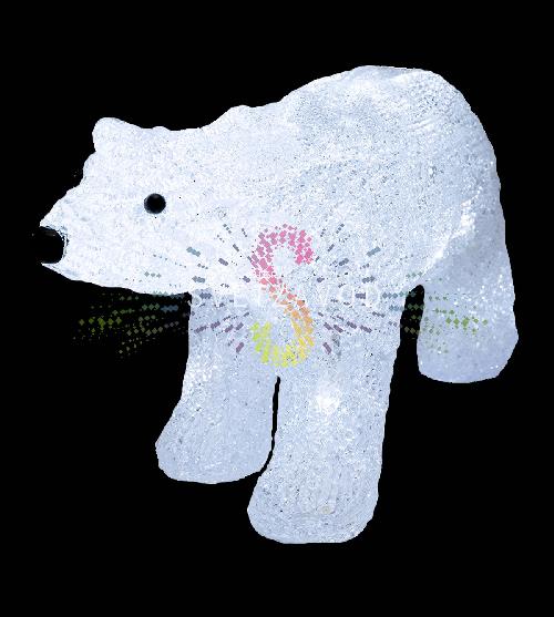 Акриловая светодиодная фигура 3D Медведь, 34,5х12х17 см, 24 LED, на батарейках, Neon-Night