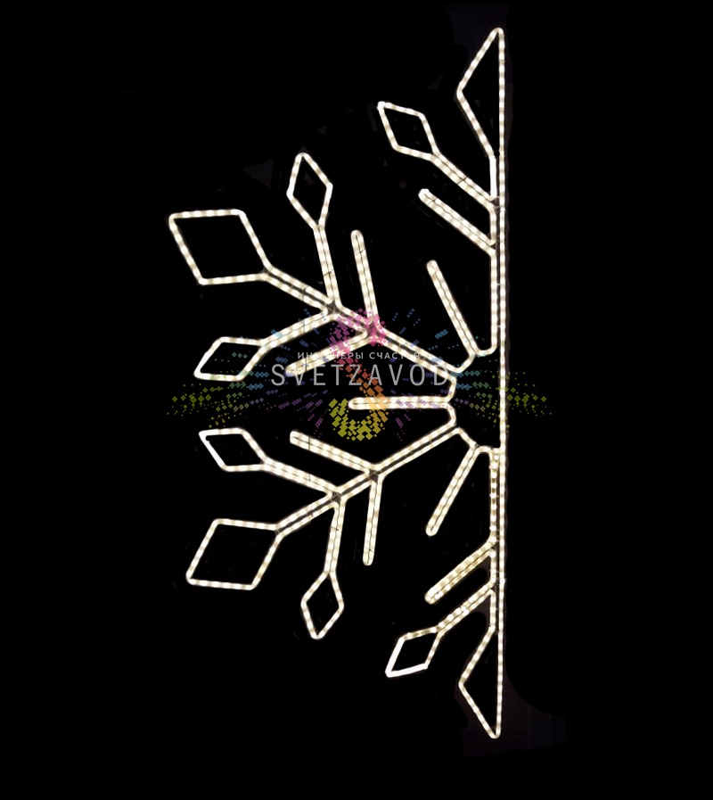 Светодиодная консоль "Снежный шторм", 180х100 см, белая