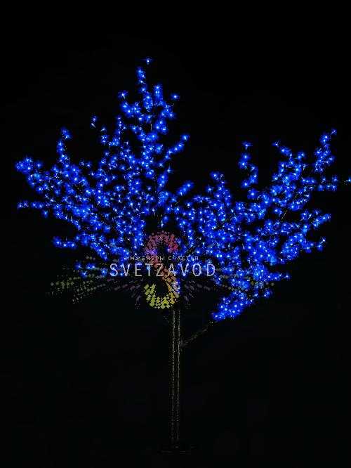 Сакура декоративная, 1.9 м, синяя, 24B, 864 LED, IP65