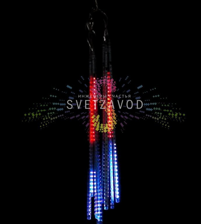Гирлянда Тающие сосульки RGB 10 штук по 50 см на 3-метровом проводе Гирлянда Тающие сосульки RGB 10 штук по 50 см на 3-метровом проводе