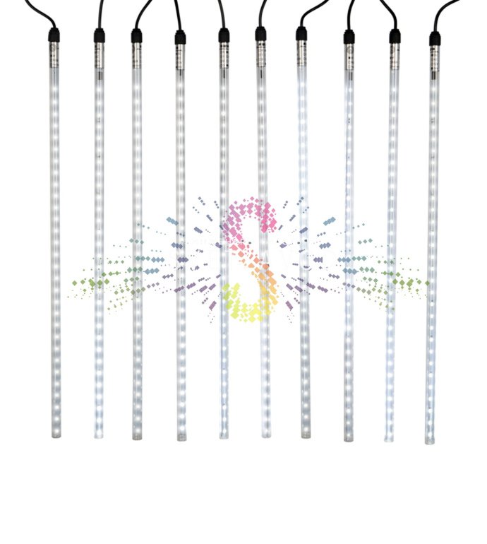 Детальное фото гирлянды Тающие сосульки Neon-Night: 10 светодиодных сосулек по 50 см на 10-метровом влагозащищенном шлейфе с блоком питания 24В. Детальное фото гирлянды Тающие сосульки Neon-Night: 10 светодиодных сосулек по 50 см на 10-метровом влагозащищенном шлейфе с блоком питания 24В.