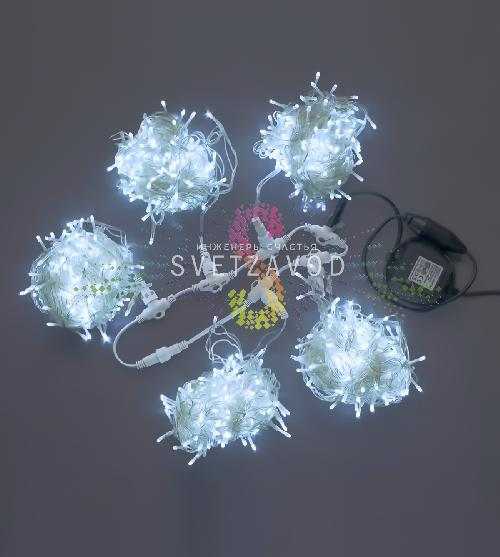 Клип Лайт Спайдер, 24В, 5 нитей по 20м, белый, фиксинг, прозрачный ПВХ, IP54