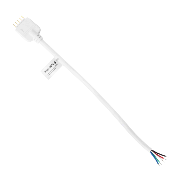 Коннектор 09-78 Apeyron Electrics для RGBW ленты 10 мм, 4-pin мама, длина 18 мм, для подключения без пайки к контроллеру