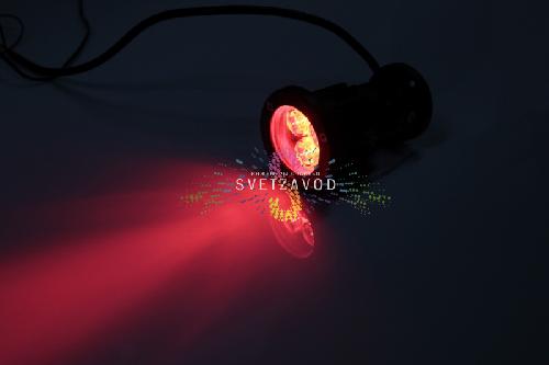 Точечный поворотный светодиодный прожектор, красный, 12В, 3Вт, серый корпус