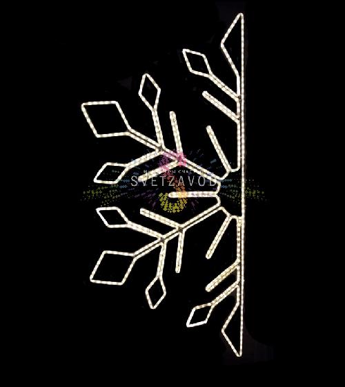 Светодиодная консоль "Снежный шторм", 180х100 см, белая