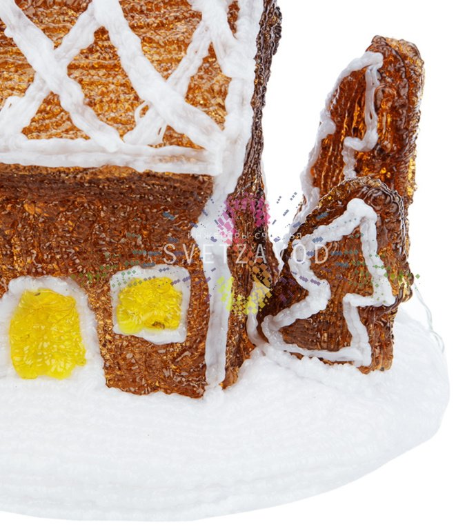 Акриловая светодиодная фигура 3D Пряничный домик, 26х15,5х20 см, 30 LED, на батарейках, Neon-Night