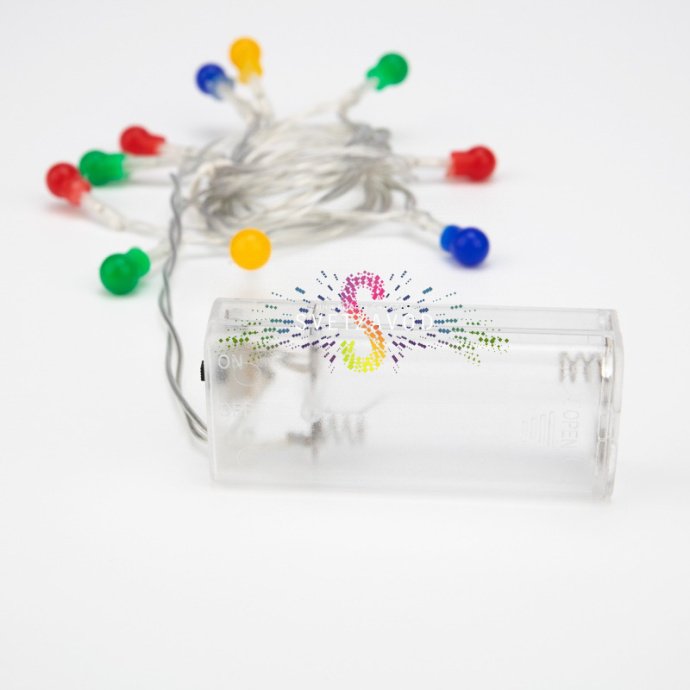 Гирлянда светодиодная на батарейках Шарики, 1,5м, мульти, Neon-Night