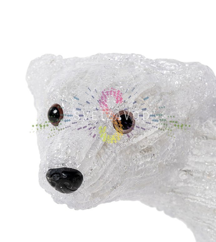 Детальное фото акриловой фигуры 3D Мишка 60 см: видны 200 светодиодов, металлический каркас, влагозащищенный корпус IP65 и блок питания 24В