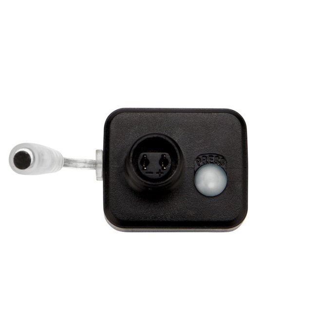 Детальное фото умной гирлянды Дождь Neon-Night: видны прозрачные провода, 180 RGB светодиодов, блок питания и шнур подключения.