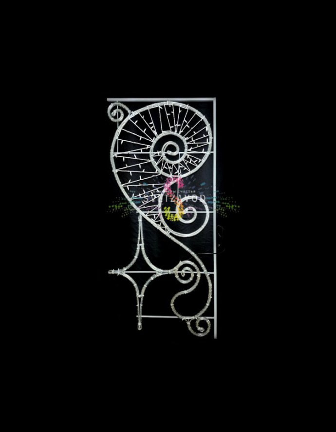 Детальное фото светодиодной консоли Полярная звезда 200х91 см. Видны металлический каркас, светодиоды белого и теплого белого свечения, степень защиты IP65.