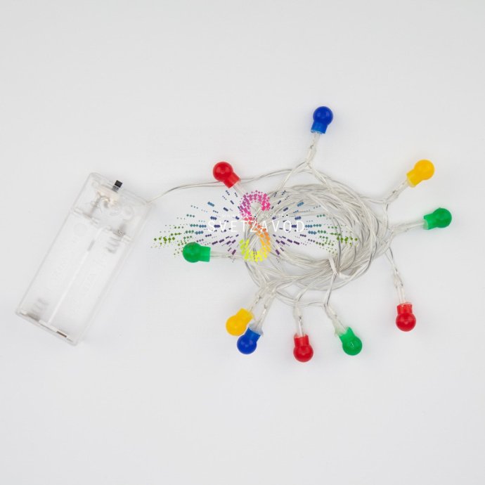 Гирлянда светодиодная на батарейках Шарики, 1,5м, мульти, Neon-Night