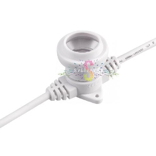 Белт лайт 2W, 220/24В, шаг 40см, E27, белый круглый провод, 50м, влагозащищенный, Neon-Night