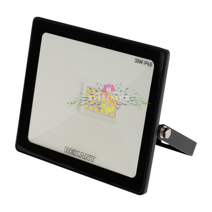 Светодиодный прожектор REXANT 30Вт холодного белого света (6500K) в черном алюминиевом корпусе с поворотным кронштейном и защитой IP65. Светодиодный прожектор REXANT 30Вт холодного белого света (6500K) в черном алюминиевом корпусе с поворотным кронштейном и защитой IP65.