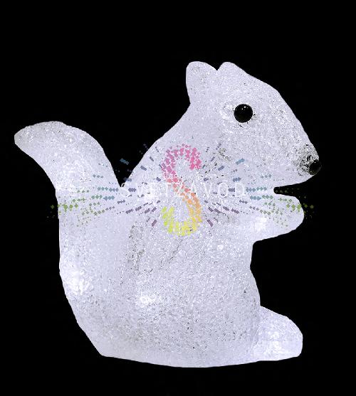 Акриловая светодиодная фигура 3D Белка, 17,5х12х18 см, 12 LED, на батарейках, Neon-Night