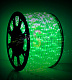 Светодиодный дюралайт, Ø 13мм, 220В, 3W, 36 led/м, чейзинг, зеленый, шаг 2м, 100м, Rich Led