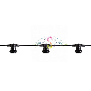 Белт лайт 2W, 220/24В, шаг 20см, E27, черный круглый провод, 50м, влагозащищенный, Neon-Night