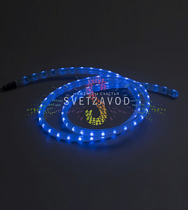 Светодиодный дюралайт, 13,5х15,5мм, 220В, 2W, 36 led/м, фиксинг, синий, 100м